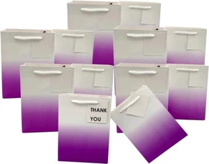 12PCS Small Gift Bags - Purple Gift Bags with Handles, 6.29 x 2.36 x 4.72 Inch - Picture 1 of 4