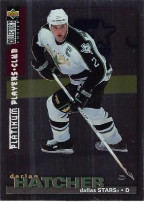 1995-96 UD Collectors Choice Derian Hatcher Players Club Platinum #224 NM STARS - Image 1 of 2