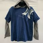 Hurley Kid’s Blue Coloured Long Sleeve Shirt with Hurley Logo and Grey Sleeves