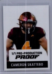 Cameron Skattebo 2024 Leaf Football 1/1 Pre Production Proof - Bild 1 von 1