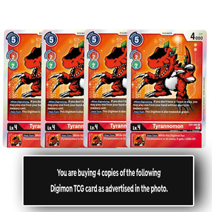 Tyrannomon - Rare - EX1-005 R - Digimon TCG Playset - Red