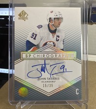 2014-15 SP Authentic Chirography Autograph John Tavares #C-JT 15/35