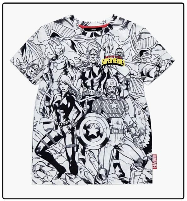 Camiseta juvenil Pantera Negra preta, Marvel