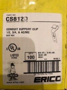 Clip support de conduit CADDY NVENT CS812D neuf boîte de 100 - Photo 1/1