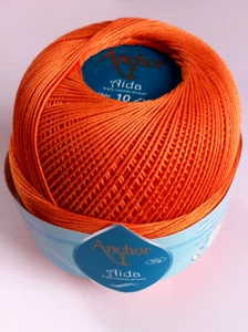 Anchor Aida Crochet Thread 50g Burnt Orange Size 10 - Picture 1 of 1
