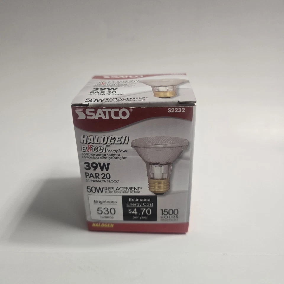SATCO S2232 39W=50w PAR 20 excel energy saver 34° Narrow Flood - Image 1 of 4