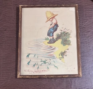 1931 Camilla Lucas Art Gallery, Georges Redon "Never Drink Water" Print - Bild 1 von 8