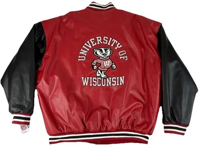 Chaqueta Universitaria Steve & Barry De Colección Wisconsin Badgers Para Hombre XXXL 3XL Mezcla de Lana Nueva de Lote Antiguo Foto 1 de 4