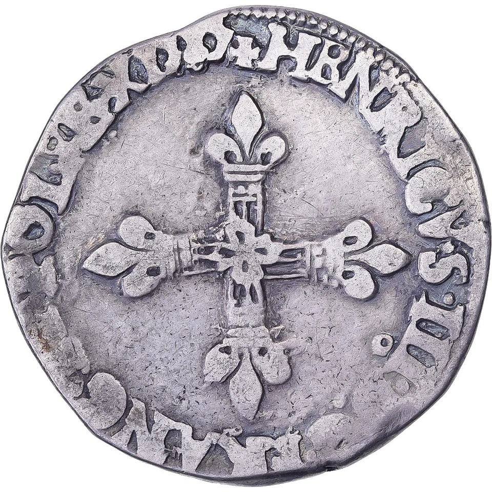 [#1507513] France, Henri III, 1/4 Ecu, 1585, Rennes, Silver, VF, Gadoury:494 - Image 1 of 2