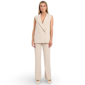Kookai Ariel Oversized Vest Size 8 Beige VGUC - Picture 1 of 13