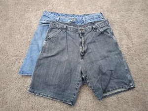 Lote de 2 Pantalones Cortos Jean Para Hombre 40 Denim 100% Algodón Ropa de Trabajo Informal - Imagen 1 de 12