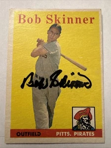 BOB SKINNER 1958 Topps #93 Autographed SIGNED AUTO Card PITTSBURGH PIRATES - Picture 1 of 2