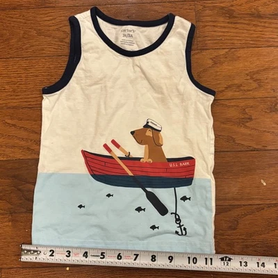 Niños Niños Carter's 3T Perro Náutico Barco Camiseta sin mangas Verano Playa Jugar Diversión Foto 1 de 4