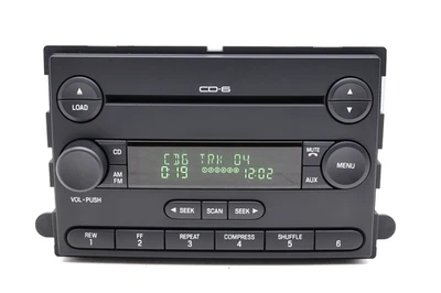 Ford F-250 SD 2005-2007 AM FM Radio 6CD Receptor Reproductor Unidad principal OEM Foto 1 de 4