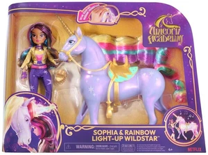 Unicorn Academy Sophia Doll and Rainbow Light-Up Wildstar Unicorn - Picture 1 of 6