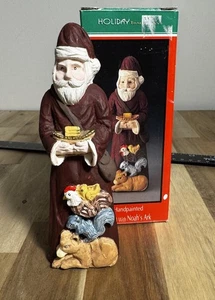 Vintage Holiday traditions Santa with Noah's Ark 6" figurine handpainted  - Picture 1 of 4