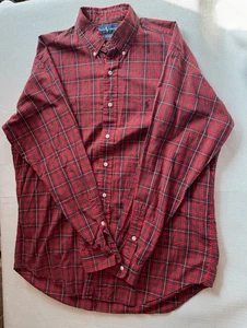 Camisa Ralph Lauren Blake Vintage Roja Tartán Algodón A Cuadros Abotonada Mediana En muy buen estado - Imagen 1 de 9