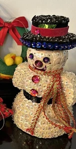 6 Adornos De Colección Push Pin Lentejuelas Navidad Muñeco de Nieve Fieltro Soldado Ratón Pato - Imagen 1 de 10