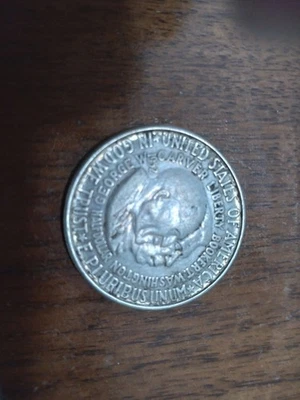 1952 USA BOOKER T. WASHINGTON G. CARVER Silver Half Dollar 50 Cent Coin i92715 - Image 1 of 2