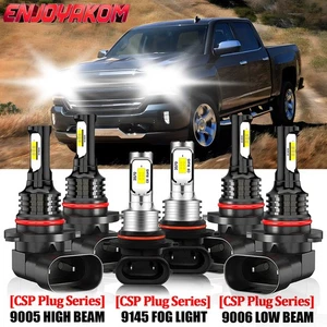 For Chevrolet Silverado 1500 1999-2002 Front LED Headlight + Fog Light Bulbs - Picture 1 of 12