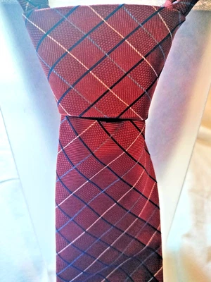 Brooks Brothers Tie Necktie Mens Silk Red, Blue, White 3.25 x 58"- Made in USA - Image 1 of 4