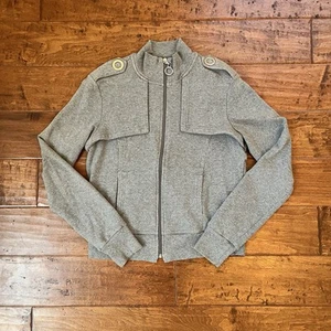 Bebe Sport Women’s Zip Up Jacket Athletic Y2K Grey Size Large - Picture 1 of 9