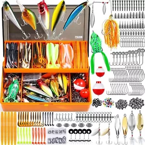 Premium 404 PCS Fishing Lures and Accessories Combo - Perfect Gift for Anglers - Picture 1 of 10