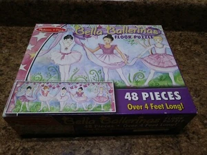 Melissa & Doug Bella Ballerine Puzzle da Pavimento - 48 Pezzi - Superficie Facile da Pulire - Foto 1 di 8