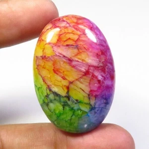 Natural Quartz Solar Cabochon 37x25mm Polished Smooth Multi Oval Gemstone SR-294 - Picture 1 of 9