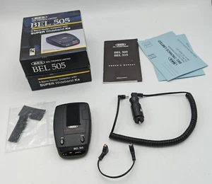 Beltronics Bel 505 Radar Detector Super Wideband in Box w/ Cables Paperwork Nice - Picture 1 of 5