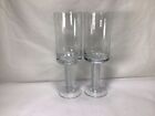 Kk33 Vintage Pair Old Large Special Thick Wine Glasses - Set Of 2 Wine Glasses