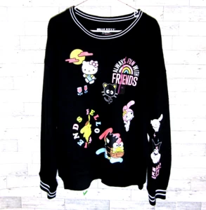 NUEVO CON ETIQUETAS Sudadera Hello Kitty And Friends Negra Gráfica Para Mujer XXL - Por Sanrio - Imagen 1 de 10