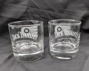 Jack Daniel’s Philadelphia Flyers Whiskey/Bourbon Glasses Old No 7 Brand - Picture 1 of 5