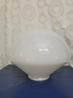 Antique Schoolhouse Light Industrial Milk Glass Ceiling Shade VTG Art Deco - Image 1 of 4