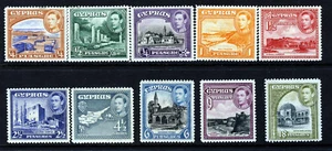 CYPRUS King George VI 1938-51 Pictorial Part Set SG 151 to SG 160 MINT - Picture 1 of 2