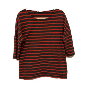 Boden Boxy Top Womens 12 Multicolor Stripe Guernsey T-Shirt Blouse - Picture 1 of 6