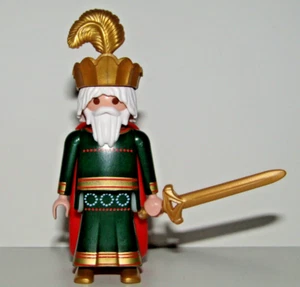 Playmobil Old Medieval Norman King with red cloak & golden sword - C46 - Picture 1 of 4