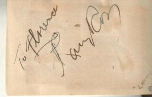 Lanny Ross Autographed Album Page 1940s Legendary Actor D.88