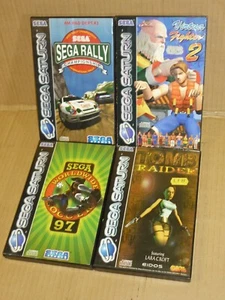 Job Lot Sega Saturn Games Tomb Raider Rally Worldwide Soccer Virtua Fighter 2 - Picture 1 of 2