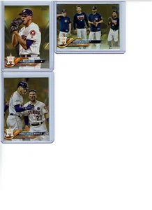 2018 Topps Series 1 & 2 Houston Astros (3) Card Lot Gold Musgrove, Team Card   - Picture 1 of 2