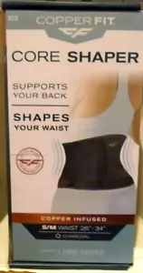 COPPER FIT Core Shaper Back Support S/M Shapes Waist 26"-34"Charcoal - Picture 1 of 1