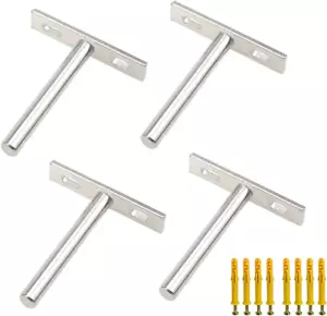 Floating Shelf Brackets 3 Inch Length Blind Shelf Supports - Pack of 4 - Picture 1 of 5