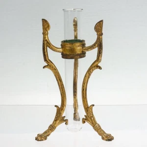 Signed F. & C. Osler Egyptian Revival Gilt Bronze and Glass Bud Vase - Picture 1 of 12