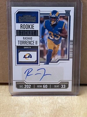 2023 Panini Contenders Rashad Torrence II Rookie Ticket Auto RC Card # 192 - Image 1 of 2
