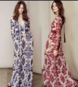 Womens Slim Full Length Embroidery Chiffon Lace For Love Lemons Skirt Dresses B - Picture 1 of 8