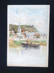 Ancien menu illustré de Bouvigne Chateau de Crève coeur  - Bild 1 von 2