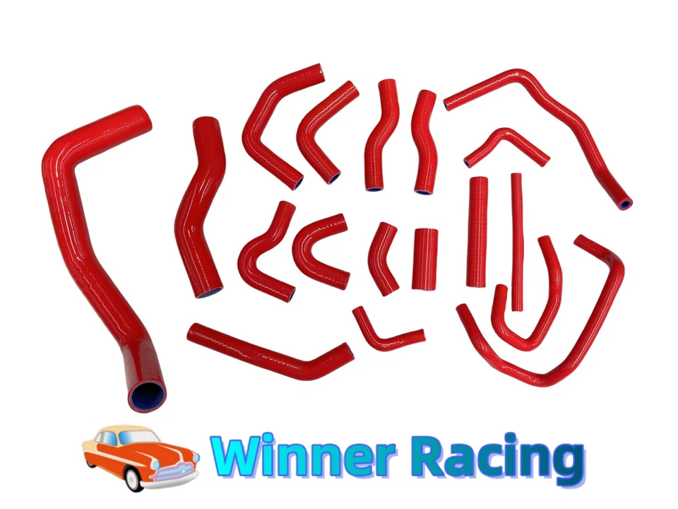 Manguera de silicona Fit Nissan Silvia/180SX/200SX S13/S14 SR20DET RHD 1989-1996 ROJA Foto 1 de 4