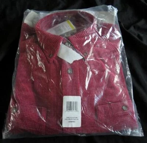 NEW CABELAS MENS Red Corduroy LONG SLEEVE SHIRT Sculptured clothing SZ M Regular - Picture 1 of 3