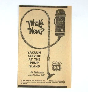 1963 Newspaper Print Ad What's New Phillips 66 Gas Station Vacuum Service - Foto 1 di 1