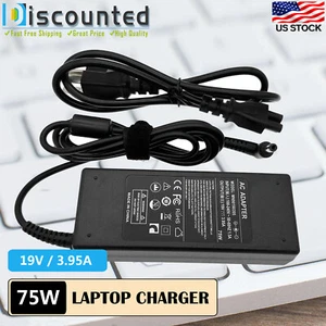 19V 3.95A 75W AC Adapter Charger Power Cord For Toshiba Satellite L305 Laptop - Picture 1 of 8